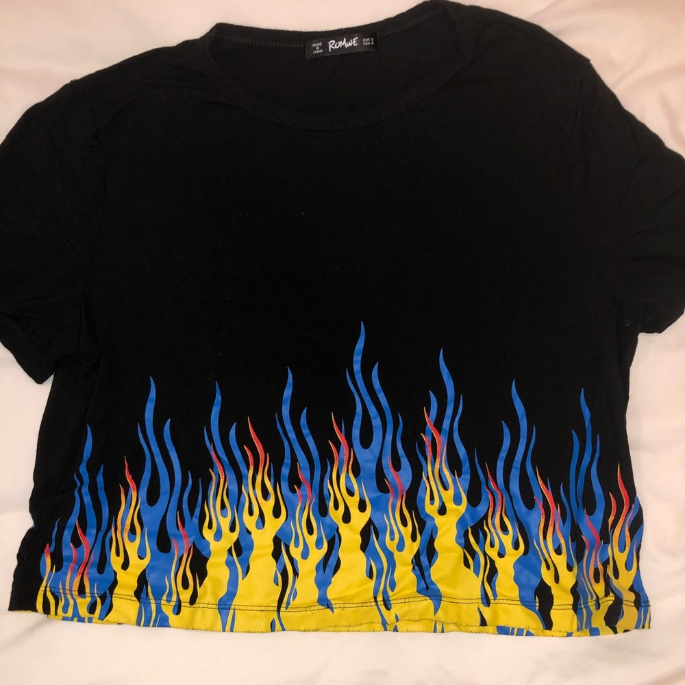 Flame black tee!